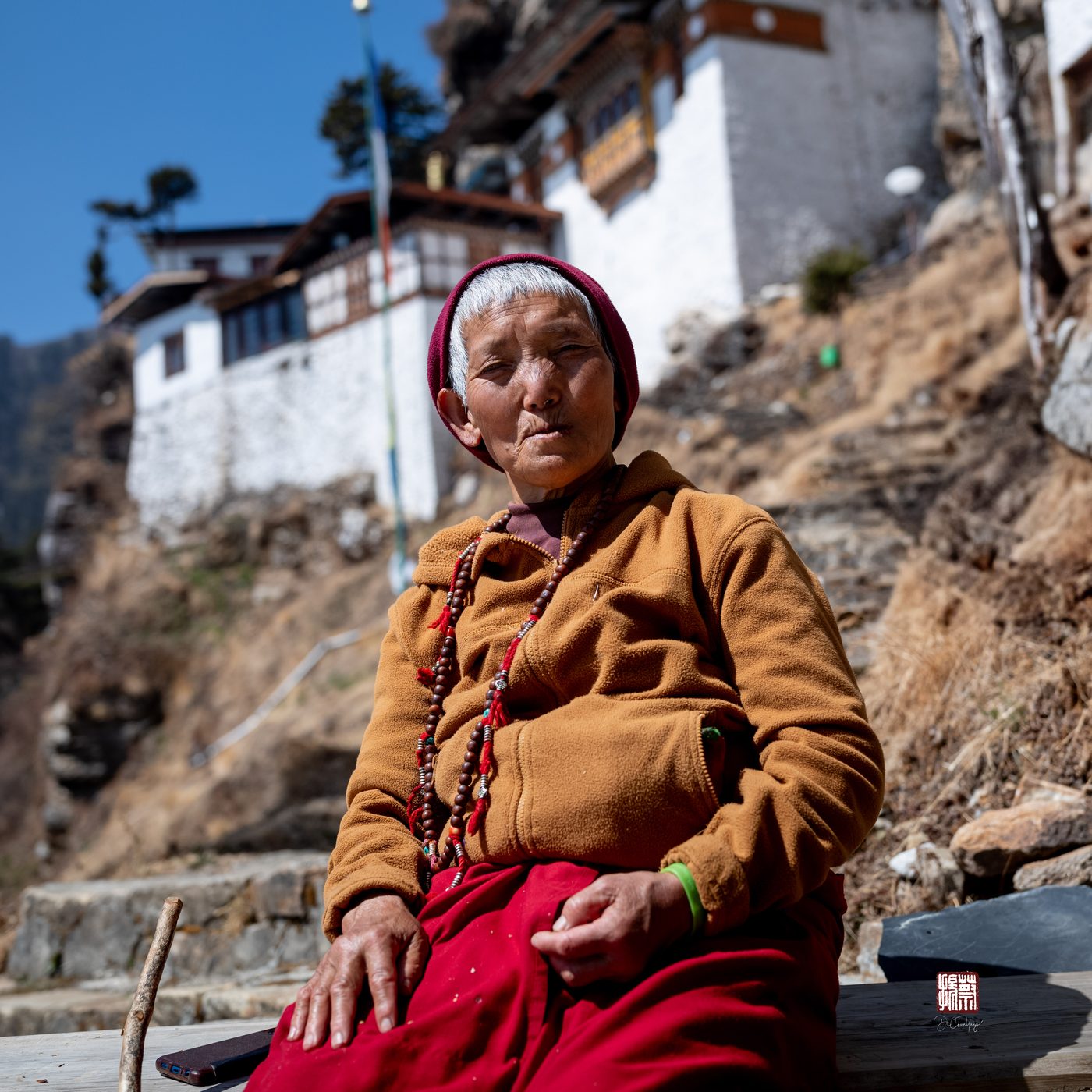 Nun at Kila Goenpa monastery, Paro, Bhutan, 2025